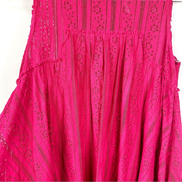 Free People Tu Es La Ruby Red Swing Mini Dress Medium - Picture 10 of 16